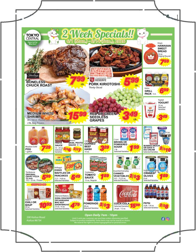 2 Week Special - June 1, 2026 - June 14, 2026